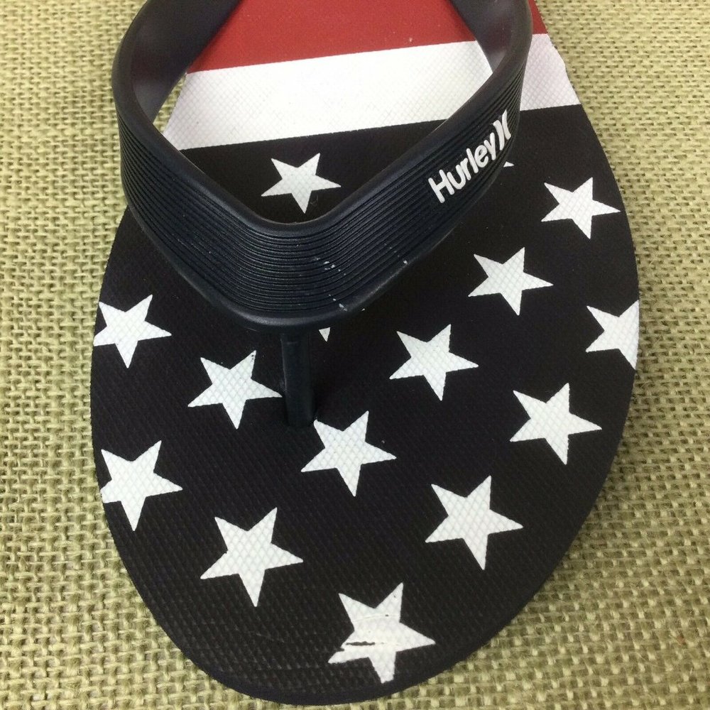 Hurley Merica Flip Flop Sandals USA Flag - Picture 5 of 6